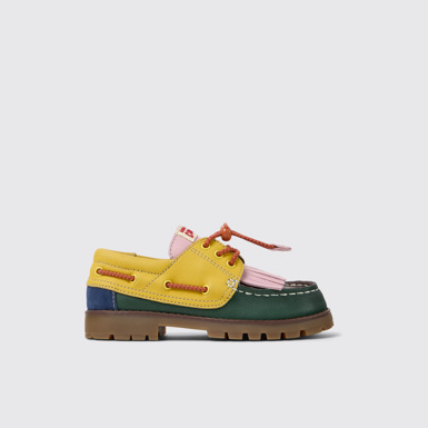 Bobo Choses x Camper Πολύχρωμα παπούτσια σε ναυτικό στιλ από δέρμα και νουμπούκ για παιδιά.