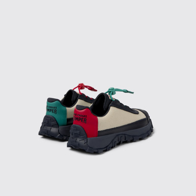 Back view of Bobo Choses x Camper Multicolor Textile and Leather Kids' Sneaker.