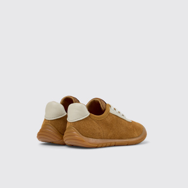 Back view of Peu Path Multicolor Nubuck Leather Sneakers for Kids.