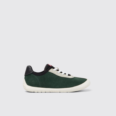 Side view of Twins Multicolor Nubuck and Leather Sneakers for Kids.