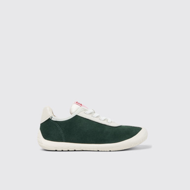 Side view of Twins Multicolor Nubuck and Leather Sneakers for Children.