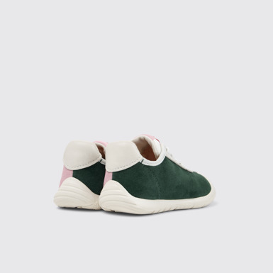 Back view of Twins Multicolor Nubuck and Leather Sneakers for Children.