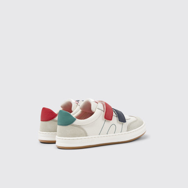 Back view of Twins Multicolor Leather and Nubuck Sneakers for kids.