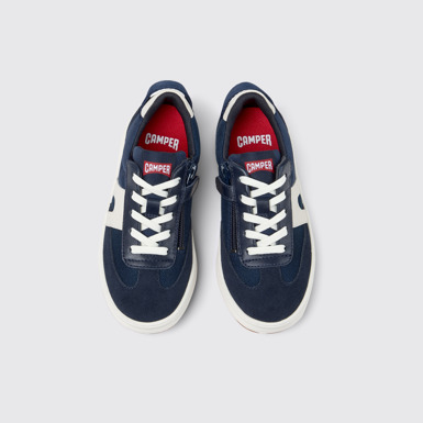 Overhead view of Runner Multicolor Textile and Nubuck Sneakers for Kids.