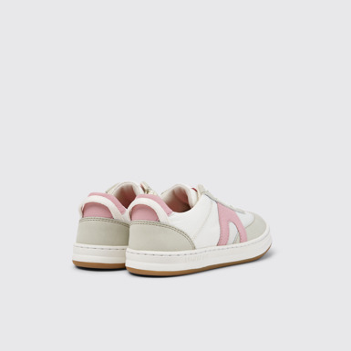 Back view of Runner Multicolor Textile and Leather Sneakers for Kids.