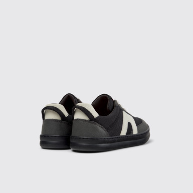 Back view of Runner Multicolor Textile and Leather Sneakers for Kids.