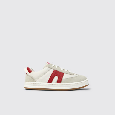 Side view of Runner Multicolor Leather and Nubuck Sneakers for kids.