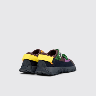 Back view of Twins Multicolor Textile and Nubuck Sneakers for Kids.