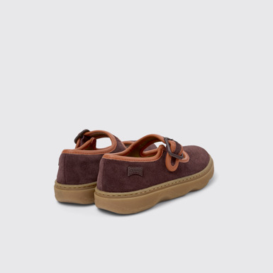 Back view of Kiddo Multicolor Nubuck and Leather Shoes for Kids.