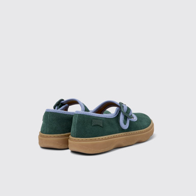 Back view of Kiddo Multicolor Nubuck and Leather Shoes for Kids.