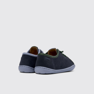Back view of Twins Multicolor Nubuck and Leather Shoes for Children.