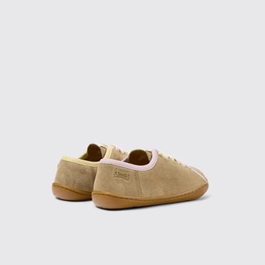Back view of Twins Multicolor Suede and Leather Shoes for kids.