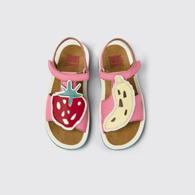 Twins Sandalias de piel multicolor para niños.