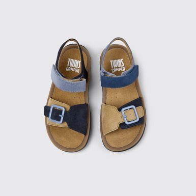 Twins Sandalias de nobuck azules para niños.