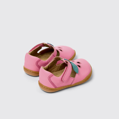 Twins Sandalias cerradas de piel rosa para niños.