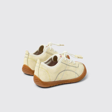 Back view of Twins Yellow Nubuck Sneakers for kids.