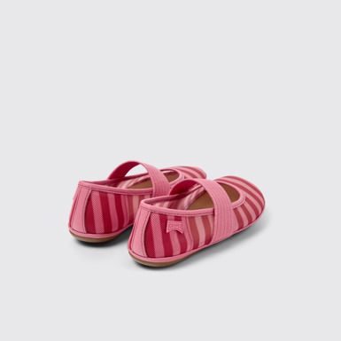 Right Bailarinas de tejido y piel rosas para niños.