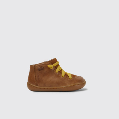 Side view of Peu Brown leather ankle boots