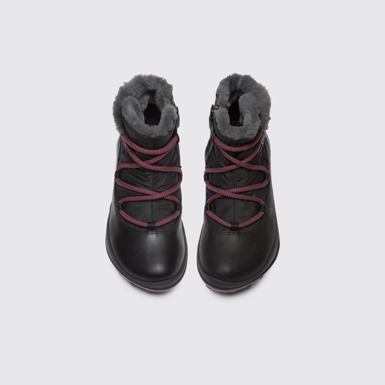 Overhead view of Peu Pista Black Boots for Kids