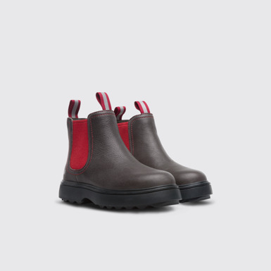 Front view of Norte Dark grey ankle boot for boys