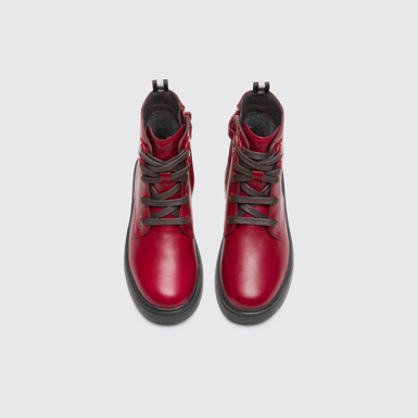 Overhead view of Norte Red Boots for Kids