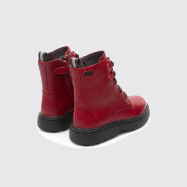 Back view of Norte Red Boots for Kids