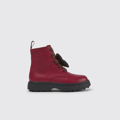 Side view of Norte Pink lace-up ankle boots