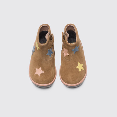 Overhead view of Twins Brown Boots for Kids