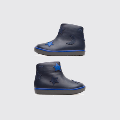 Side view of Twins Blue Boots for Kids
