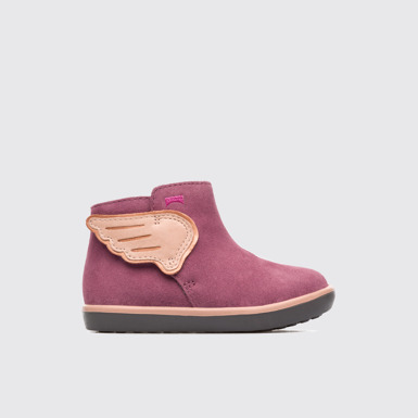 Side view of Pursuit Purple Boots for Kids