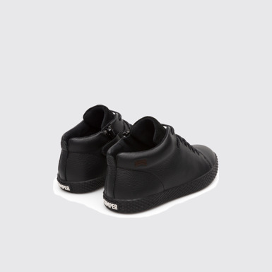 Back view of Pursuit Black Sneakers for Kids
