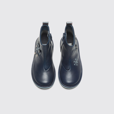 Overhead view of Twins Blue Boots for Kids