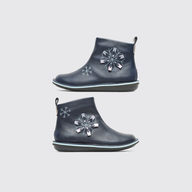 Side view of Twins Blue Boots for Kids