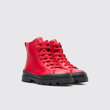 Front view of Brutus Red Boots for Kids