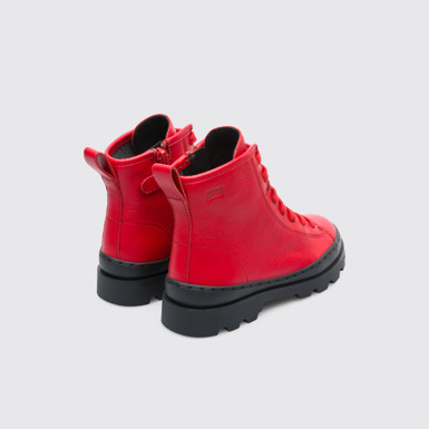 Back view of Brutus Red Boots for Kids