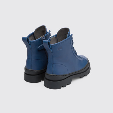 Back view of Brutus Blue lace up ankle boot for boys