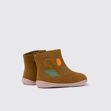 Back view of Twins Multicolored nubuck boots