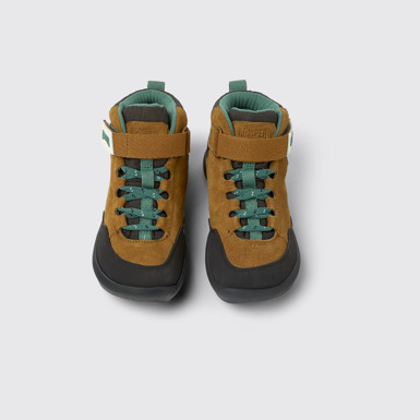 Overhead view of Ergo Nubuck and textile ankle boots