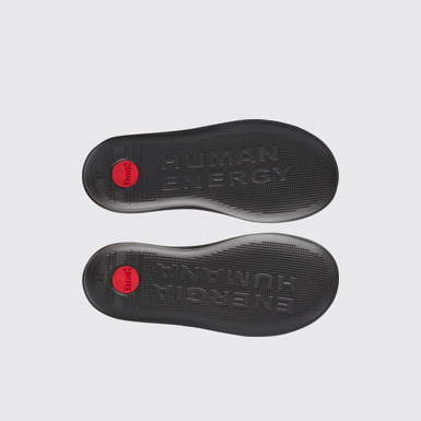 The sole of Twins Black TWINS zip boot for girls