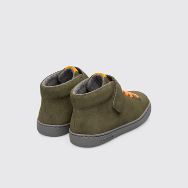 Back view of Peu Touring Green nubuck ankle boot for boys
