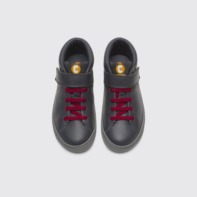 Overhead view of Peu Touring Dark grey ankle boot for boys