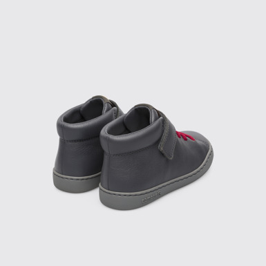 Back view of Peu Touring Dark grey ankle boot for boys