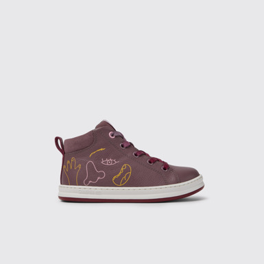 Side view of Twins Purple sneakers