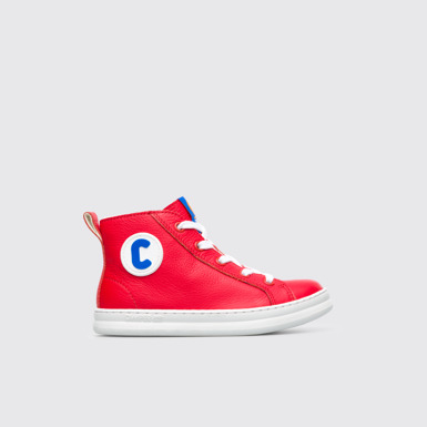 Side view of Runner Red boot for kids