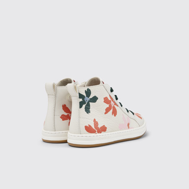 Back view of Twins Multicolor Leather Sneaker Booties for Kids.