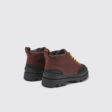 Back view of Brutus Burgundy ankle boots