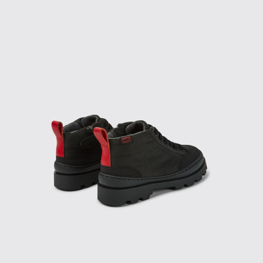 Back view of Brutus Dark gray ankle boots