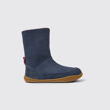 Peu Botas de nobuk y piel azul marino