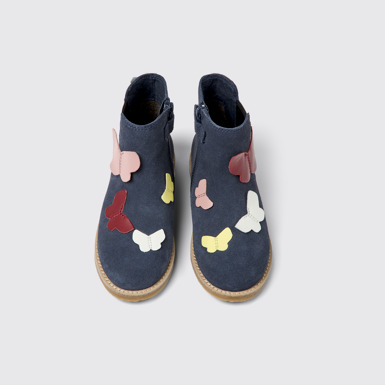 Twins Botas de nobuk y piel multicolor con cremallera