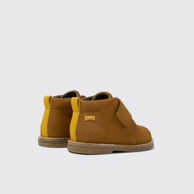 Back view of Savina Brown nubuck boots